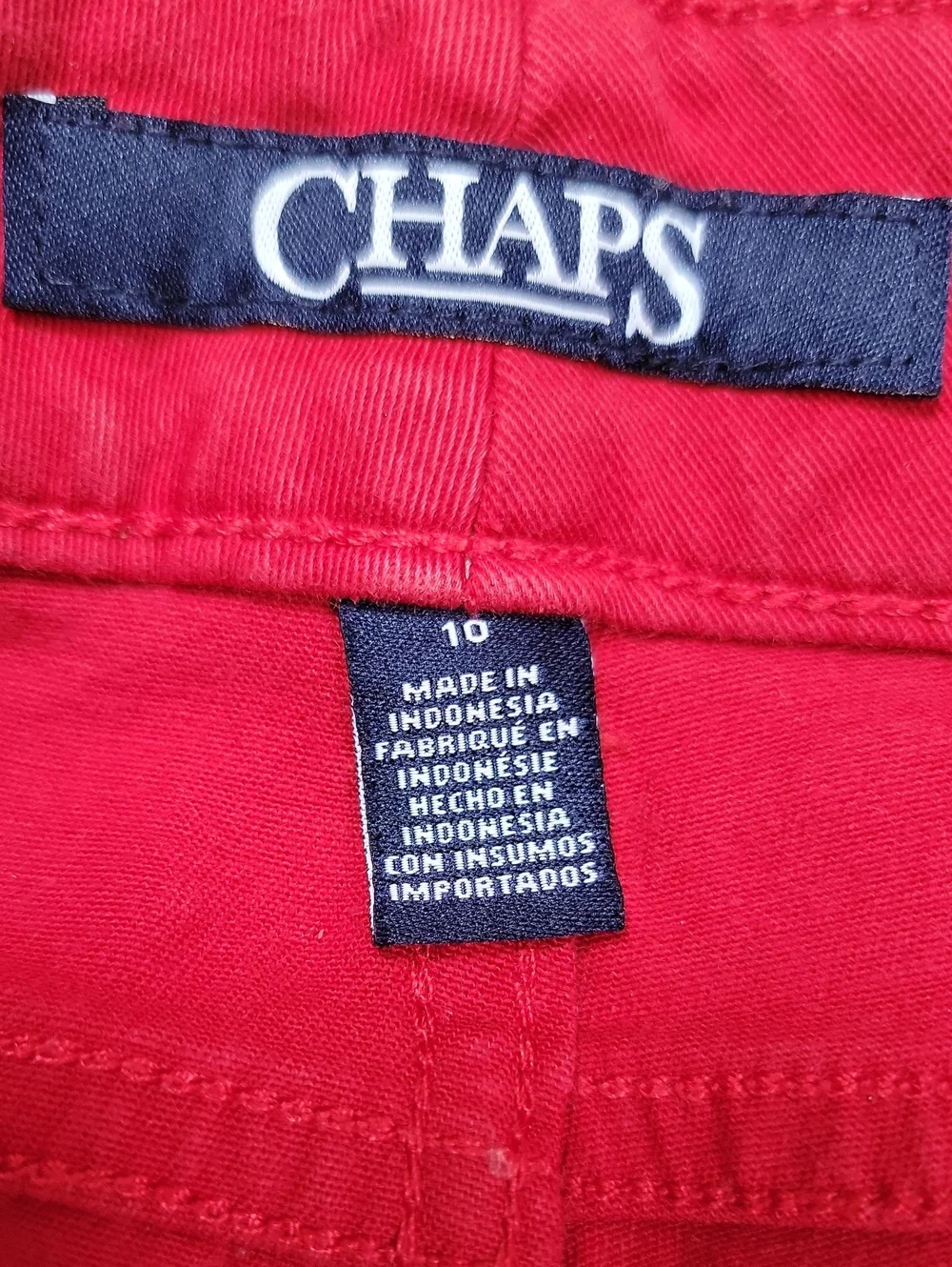 Chaps Red Women's 5 Pocket Denim Jean Shorts Pants Size 10 EUC
